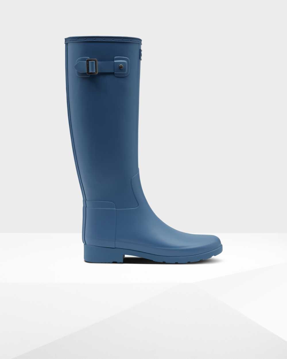 Womens Hunter Refined Slim Fit Tall Rain Boots Blue | UFBJVM-256